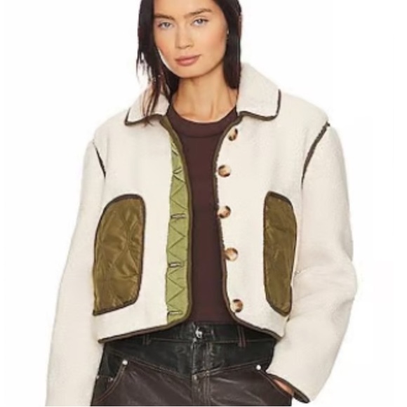 Blank NYC Jackets & Blazers - BLANKNYC Anthropologie Cloud Forest Sherpa cropped Jacket NWT